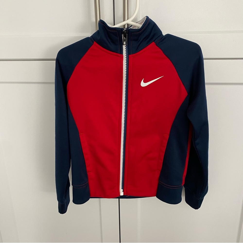 Nike boys 3T toddler zip up jacket new without tag red blue